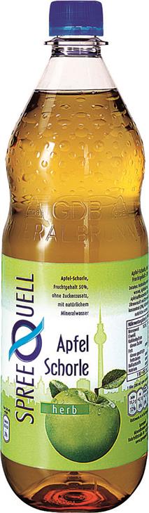 SpreeQuell Spreequell Apfelschorle herb